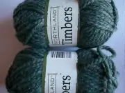 Northland Timbers wool/alpaca/acrylic blend yarn, Evergreen, lot of 2(60 yds ea)
