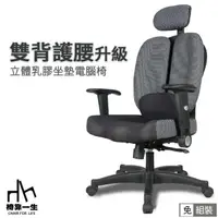 在飛比找momo購物網優惠-【椅靠一生】雙背人體工學護腰辦公椅電腦椅(MIT/居家辦公椅