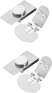 [COLLBATH] 2 Pairs Magnetic Tie Clip Lapel Pin Silver Collar Bar Necktie Clips for