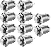 10Pcs Waterproof Push Button Momentary Stainless Steel Push Button On Off 12mm 2A 250V(High Head)