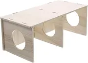 Hamster Hideout with Compartment Creative Wooden Guinea Pig Hideout for Playing and Hiding Hamster Toys for Chinchilla Guinea Pig Hedgehog Gerbil Hamster RatGuinea Pig HideoutHamster HouseHamster Maz