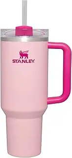 Stanley Quencher H2.0 Tumbler with Handle and Straw 40 oz | Flowstate 3-Position Lid | Cup Holder Compatible for Travel | Insulated Stainless Steel Cup | BPA-Free | Flamingo