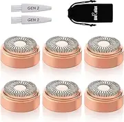Replacement Heads for Flawless Hair Remover, Gen 2 Replacement Blades for Finishing Touch Facial Hair Removal for Women, Painless Razor Head for Face with Gurelax Flannel Bag