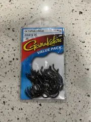 GAMAKATSU Octopus Circle Hooks Black Value Pack 25Pk Pick your own Size