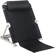 Bed Backrest Reading Bed Chair Back Support Chair Portable Adjustable Back Rest with Head Cushion for Bedroom, Black