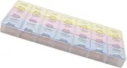 Compact Medicine Dispenser Airtight Reusable Plastic Pill Box Organizer and Ear Plug Case Travel and Home Storage
