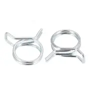 Double Wire 16mm Fuel Line Hose Tube Spring Clips Clamp Zinc Plated 50Pcs