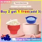 Microwave Popcorn Bowl Bucket Silicone Popcorn Maker with Lid Dish Kitchen Tools