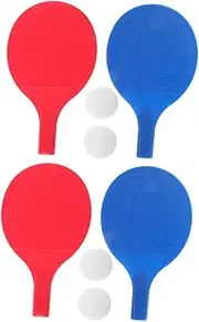 Toddmomy 's Table Tennis Paddle Set 8pcs Plastic Rackets Balls for Training Portable Pong Set for Play