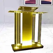 Mobile Laptop Podium, Acrylic Podium, Church Pulpit, Pulpits for Churches, Stand Up Desk Clear Transparent Lecterns & Podiums, School Lectern