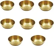 8 Pcs Gold Stainless Steel Sauce Dip Bowls，Mini Individual Saucers Bowl Round Seasoning Dishes Sushi Dipping Bowl Appetizer Plates