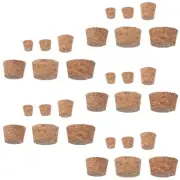 30 Pcs Cork Wood Wine Bottle Plug Tapered Diy Craft Stoppers Glass Vial Corks
