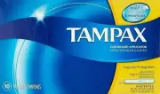 Tampax Cardboard Applicator Regular Absorbency Unscented Tampons 10 Count 3 Pack