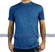 AFFLICTION Standard Motors A13471 NEW Men`s Plain Slub Navy T-shirt