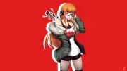 Anime sakura futaba women redhead long hair looking at Playmat Gaming Mat Desk