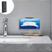 TFY Tissue Box Holder, Kitchen Wall Mount Compatible with Kleenex Facial Tissues and Other Napkin Paper Boxes -Black