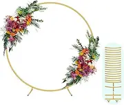 2.2m Extra Large Wedding Arch for Ceremony,Round Backdrop Stand Metal Circle Balloon Arch Frame,Stable Circle Balloon Arch Metal Frame,Metal Wedding Arch Backdrop Stand for Wedding, Birthday Party