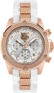 Philipp Plein Sport PSDBA0723 Hurricane Chrono rose gold white Unisex Watch NEW