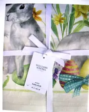 WILLIAMS SONOMA EASTER ROGER TABLECLOTH 70 X 108 MADE IN ITALY 100% LINEN NWTAGS