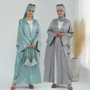 Dubai Abaya Women Cardigan Kaftan Maxi Dress Muslim Caftan Kimono Robe Moroccan