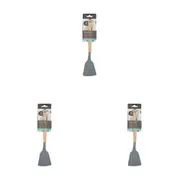 3PK Topchef Non Stick Silicone Cooking Turner w/ Wood Handle Kitchen Utensil