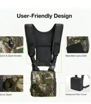 TIDEWE Binocular Harness with Rangefinder Pouch & Rain Standard
