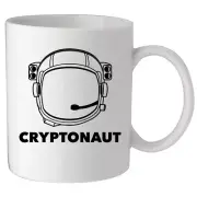Cryptonaut Funny Crypto Lover Logo Dope Custom Made Ceramic Coffee Tea Mug Cup