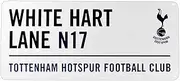 THFC Official Tottenham Football White Hart Lane Stadium Metal Street Sign (40cm x 18cm)