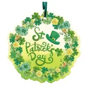 St. Patrick's Day Door Sign Hanging Decorations Shamrock Wreath Welcome Home