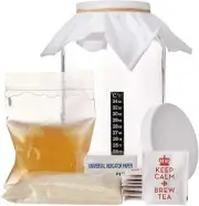 Kombucha SCOBY in Starter Liquid Tea - For 1 Gallon Batch of Kombucha Brewing...