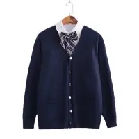 在飛比找蝦皮購物優惠-日本 jk 女高中生 制服 針織 開衫 外套 藏青