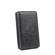 Black Retro Hand Carved Metal 3-Open Cigarette Box Which Can Hold 14 Cigarettes2