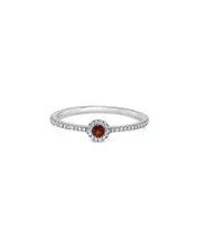 Sabrina Designs 14K 0.13 ct. tw. Diamond & Garnet Ring