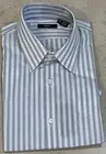 HUGO BOSS ENZO US Point Collar Stripe Dress Shirt - L, 16-32/33, blue
