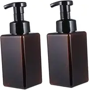 minkissy 2pcs Empty Bottles Soap Dispenser Bottle Hand Wash Dispenser Pump Bottle Foaming Bottle Pump Shampoo Pump Dispenser Wine Bottle Outfits Mousse Container Conditioner Dispenser Brown