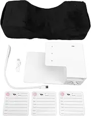 Eyelash Extension Pillow USB Powered LED Light Set Professional Ergonomic Black Flocking Eyelash Extension Neck Pillow Shelf Set for Eyelash Salon Eyelash Training School
