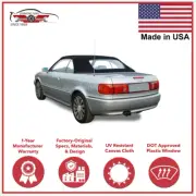 Fits Audi Cabriolet 1992-2000 Convertible Soft Top w/Plastic Window Black Canvas