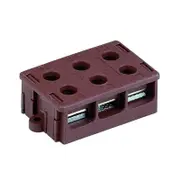 Heavy Duty 3 Pole Terminal Block in Black Superlux Lighting - JT23-6MM