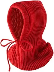 [BIKMAN] Unisex Balaclava Winter Wind-Resistant Hat Warm Face Cover Cap Neck Warmer Scarf Helmet Hood, Red, One Size