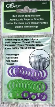 Clover Soft Stitch Ring Markers (30 pcs)