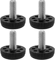 uxcell M10 x 25 x 35mm Screw on Leveling Feet Adjustable Leveler Floor Protector for Home Furniture Desk Table Sofa Leg 4 Pack