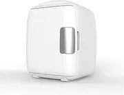 Mini Refrigerator for Bedroom, Refrigerator and Warmer for Skin Care, Portable Small Refrigerator with 12V DC, 110~240V AC for Food, Beverage, Car, White-12L