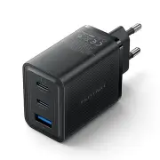 [GaN Tech] Vention FER 65W 3-Port USB PD Charger USB-A+2USB-C PD3.0 QC3.0 PPS SCP FCP AFC Apple2.4A Fast Charging Wall C