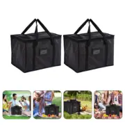 2pcs Reusable Large Capacity Thermal Bag Food Bag Grocery Shopping Bags