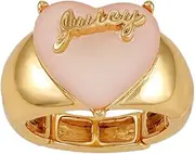 [Juicy Couture] Pink Heart Ring For Women, Metal, glass