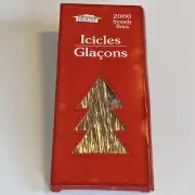 2000 Strands Icicles Tinsel Tree Christmas Decorations, Silver, Vintage