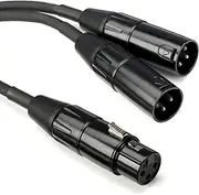 ROLAND Y-Split Interconnect Cable - 1ft - XLR Female to 2x XLR Male (RCC-YC-XF2XM)