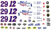 AJ Foyt Eddie Sachs Dean Van Lines Indy 1/43rd Scale Slot Car Waterslide Decals