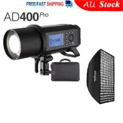 Godox AD400Pro 2.4G TTL Outdoor Flash Strobe with Battery + 60*90cm Grid Softbox
