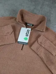 *NWT* Stio Sweater Mens (S) Brown Turpin Fleece Half Zip Pullover Outdoor Hiking